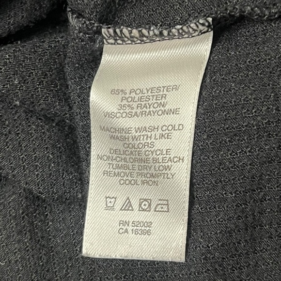 DKNY Black 3/4 Sleeve Petites Fitted Blouse - Picture 10 of 12